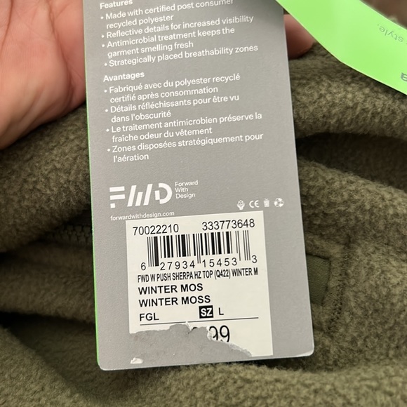 BNWT size L by FWD Shepra mock neck pullover. - Picture 13 of 13